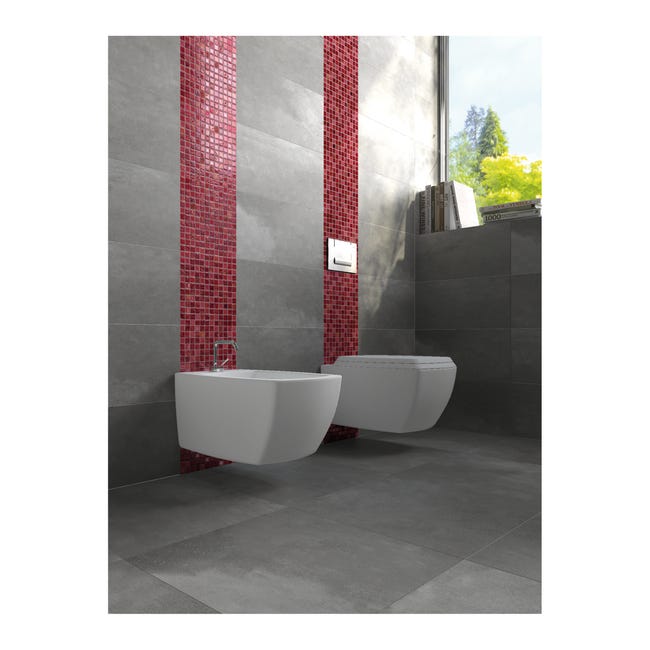 Leroymerlin Mosaico in pietra Lacca Rossa rosso L 30 x L 30cm x Sp. 8 mm Sottocosto
