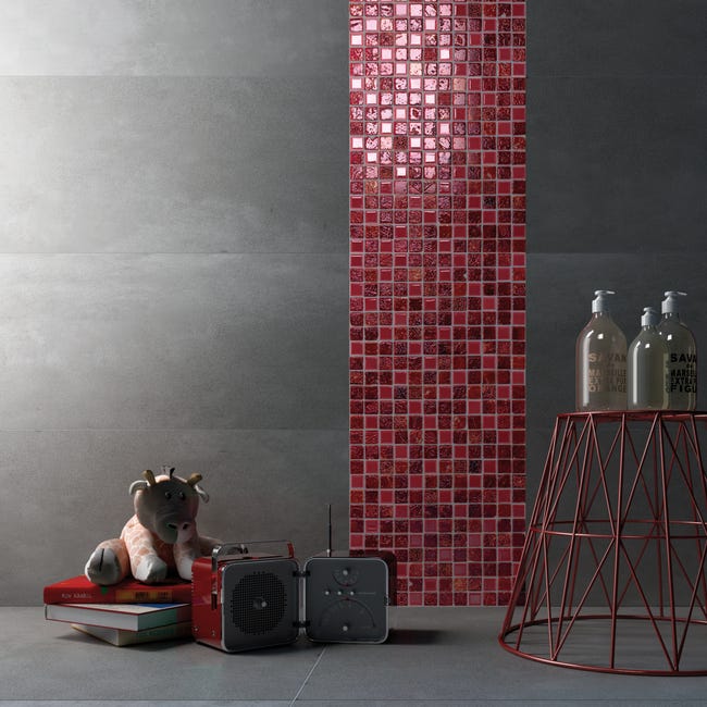 Leroymerlin Mosaico in pietra Lacca Rossa rosso L 30 x L 30cm x Sp. 8 mm Sottocosto