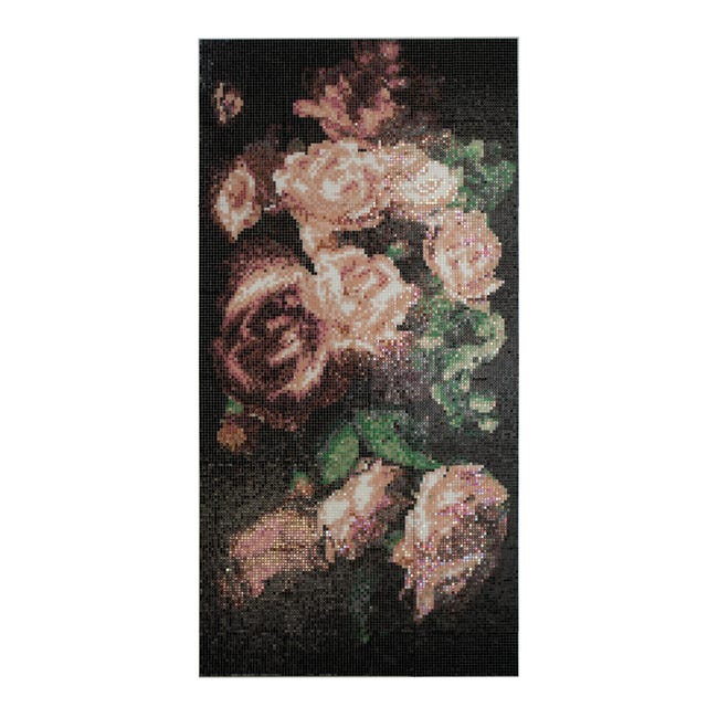 Leroymerlin Mosaico in vetro Bouquet Rosa 120x240 cm decoro completo multicolore L 30 x L 30cm x Sp. 4 mm 32 pezzi Online