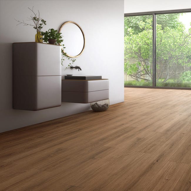 Leroymerlin Pavimento laminato ARTENS Waterwood marrone resistente all'acqua Sp 7mm Hotsell