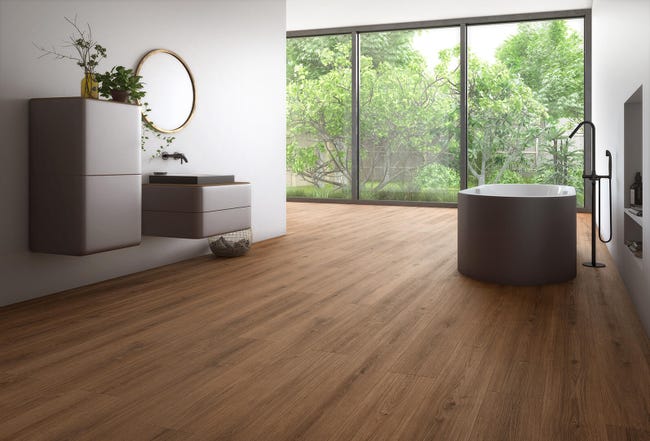 Leroymerlin Pavimento laminato ARTENS Waterwood marrone resistente all'acqua Sp 7mm Hotsell