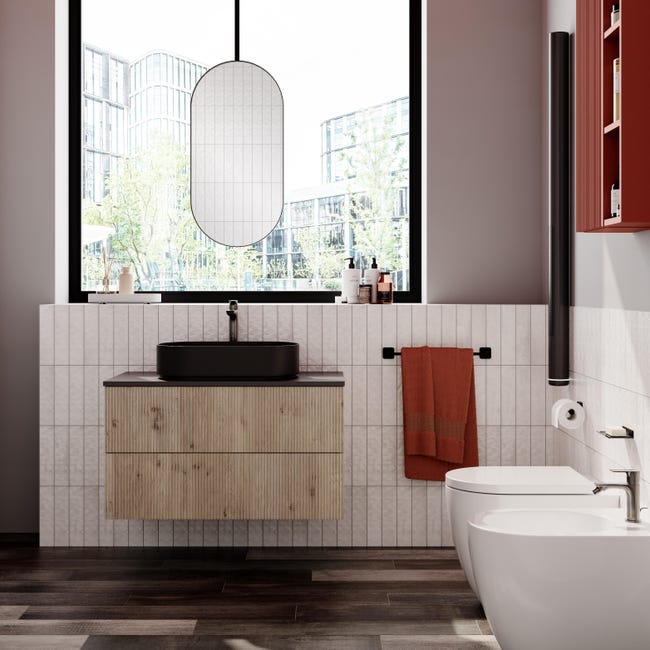 Leroymerlin Piastrella da pavimento e rivestimento interno ARTURI in gres naturale smaltato opaco multicolore 15 x 90cm Sp. 8.8 mm traffico medio forte (pei 3/5) R9 Nuovo