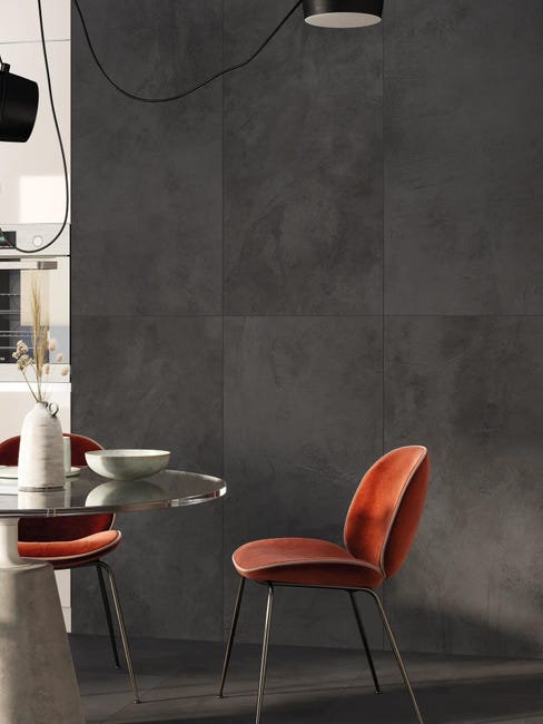Leroymerlin Piastrella da pavimento e rivestimento interno rettificato Kaleidos in gres porcellanato smaltato opaco antracite 120 x 60cm Sp. 9 mm traffico intenso (pei 4/5) R9 Promozione