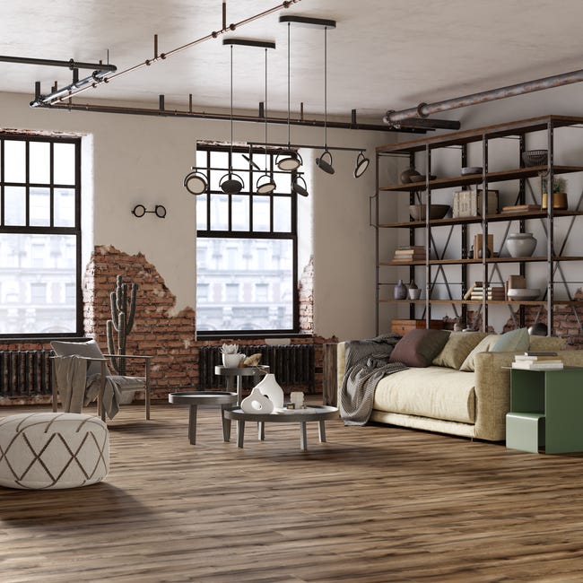 Leroymerlin Pavimento laminato ARTENS DESIGN Orebro marrone resistente all'acqua Sp 8mm Spedizione Gratuita