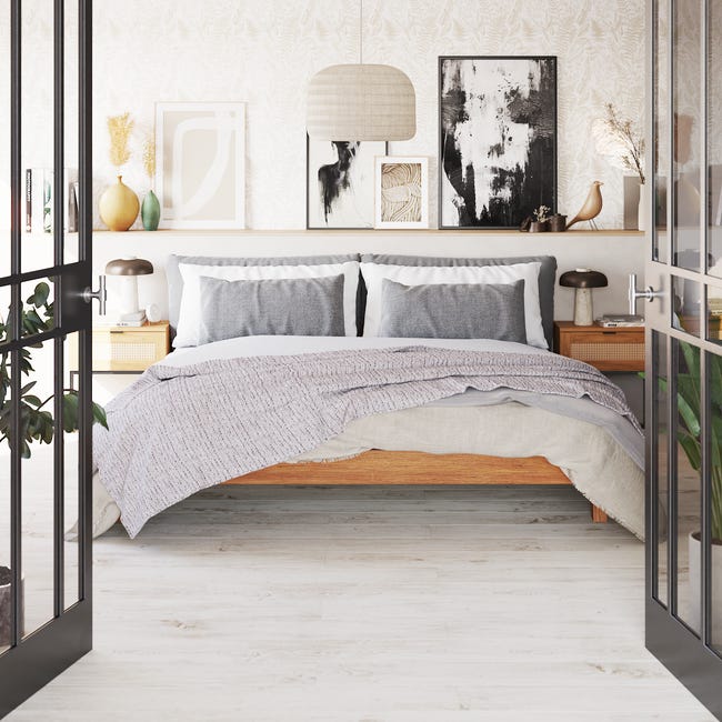 Leroymerlin Pavimento laminato ARTENS DESIGN Nuiza grigio resistente all'acqua Sp 8mm Pezzi Unici