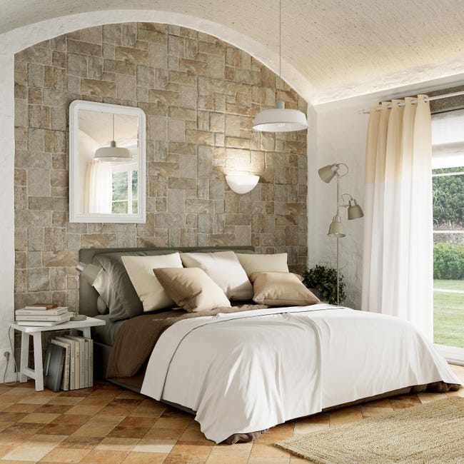 Leroymerlin Rivestimento decorativo in gres porcellanato Muro di Siena beige da esterno Negozi Online