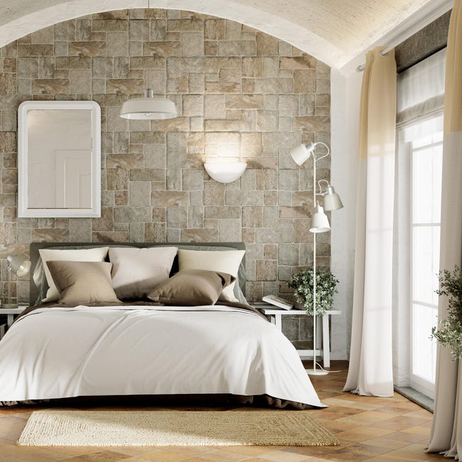 Leroymerlin Rivestimento decorativo in gres porcellanato Muro di Siena beige da esterno Negozi Online