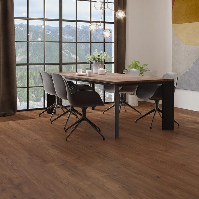 Leroymerlin Pavimento laminato ARTENS H20 GANDIS noce scuro resistente all'acqua Sp 10mm Fino Al -60%