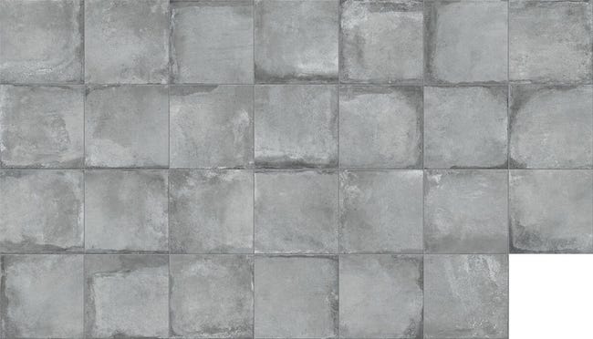 Leroymerlin Piastrella da pavimento esterno VALDORCIA in gres porcellanato smaltato opaco grigio 60 x 60cm Sp. 9 mm traffico intenso (pei 4/5) R11 Outlet