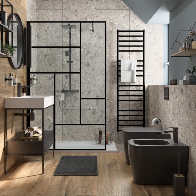 Leroymerlin Rubinetto per bidet Studio nero spazzolato lucido SENSEA Saldi Di Fabbrica