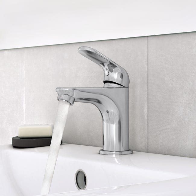 Leroymerlin Rubinetto per lavabo a canna bassa Anders cromato lucido SENSEA H 15 cm