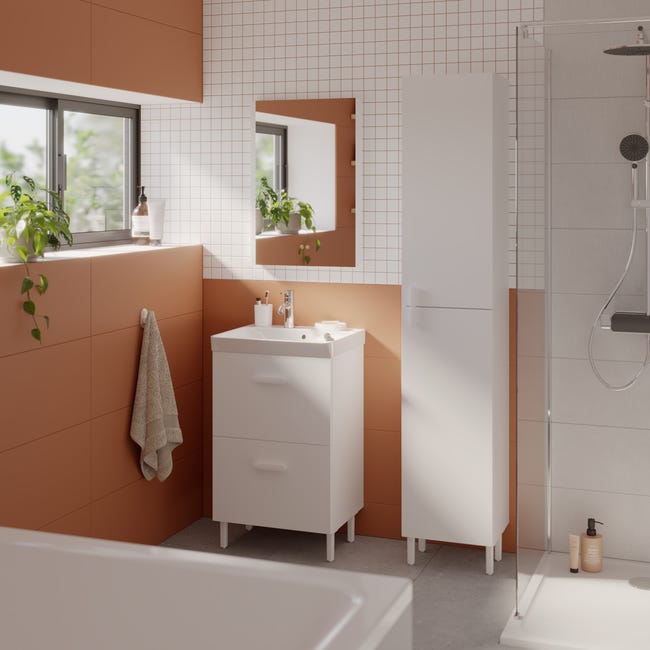 Leroymerlin Lavabo integrale a incasso bacino al centro rettangolare Easy L 51.4 x H 6 x P 42.4 cm in ceramica bianco Negozi Online