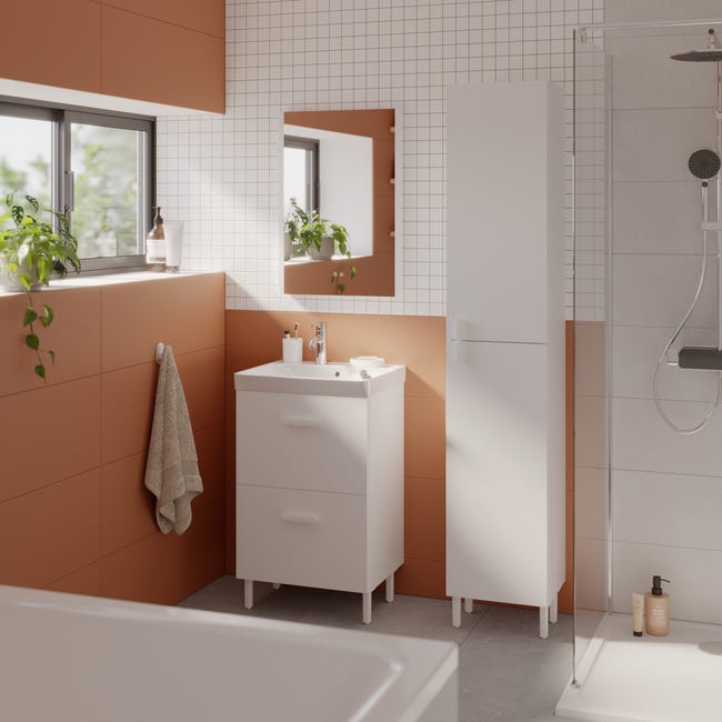 Leroymerlin Lavabo integrale a incasso bacino al centro rettangolare Easy L 51.4 x H 6 x P 42.4 cm in ceramica bianco Negozi Online