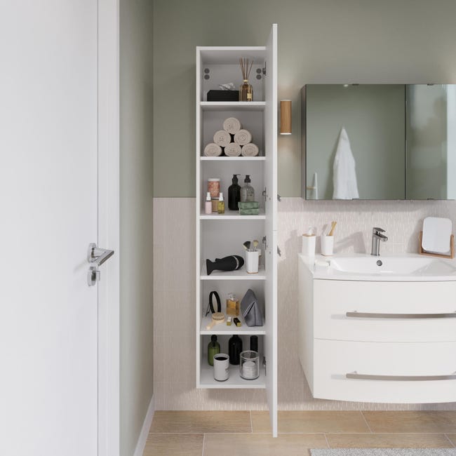 Leroymerlin Mobile da bagno sotto lavabo Perla bianco laccato opaco L 81.2 x H 53.7 x P 47.5 cm 2 cassetti lavabo non incluso Online