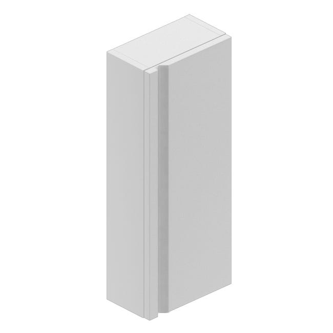 Leroymerlin Pensile bagno Pull bianco opaco 1 anta apertura da sinistra P 16 x L 30 x H 75 cm