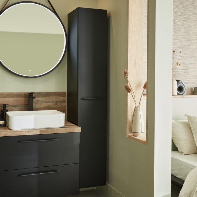 Leroymerlin Anta mobile da bagno nero SENSEA L 30 x H 172.9 x Sp 1.8 cm