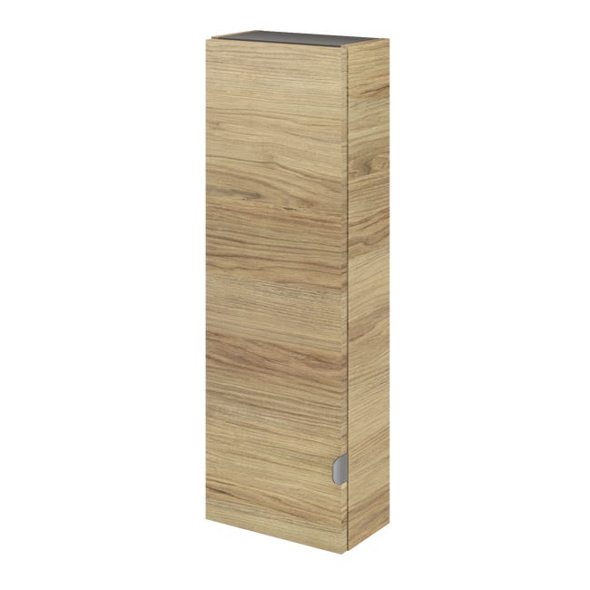 Leroymerlin Pensile bagno Neo rovere miele in vetro SENSEA 1 anta apertura da sinistra P 17 x L 30 x H 90 cm