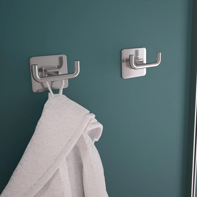 Leroymerlin Gancio adesivo METAFORM Cold Wind 2 ganci portata massima kg Vendita Economica