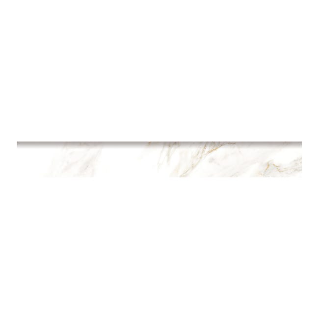 Leroymerlin Piastrella battiscopa Remix marble colore bianco H 0.74 x L 60 cm x Sp 7.4 mm