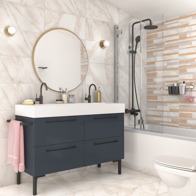 Leroymerlin Piastrella battiscopa Remix marble colore bianco H 0.74 x L 60 cm x Sp 7.4 mm Negozi Online