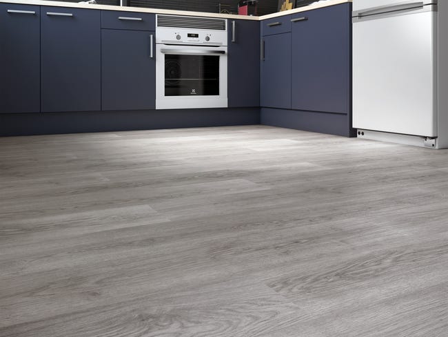 Leroymerlin Pavimento laminato ARTENS Macassar grigio resistente all'acqua Sp 10mm Promozione Limitata