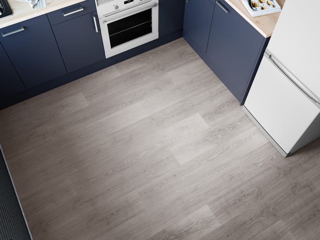 Leroymerlin Pavimento laminato ARTENS Macassar grigio resistente all'acqua Sp 10mm Promozione Limitata