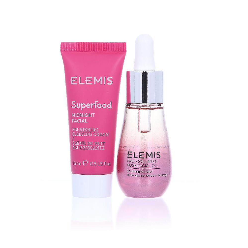 QVC Elemis Olio viso Pro-Collagen Rose + crema notte Superfood Moda