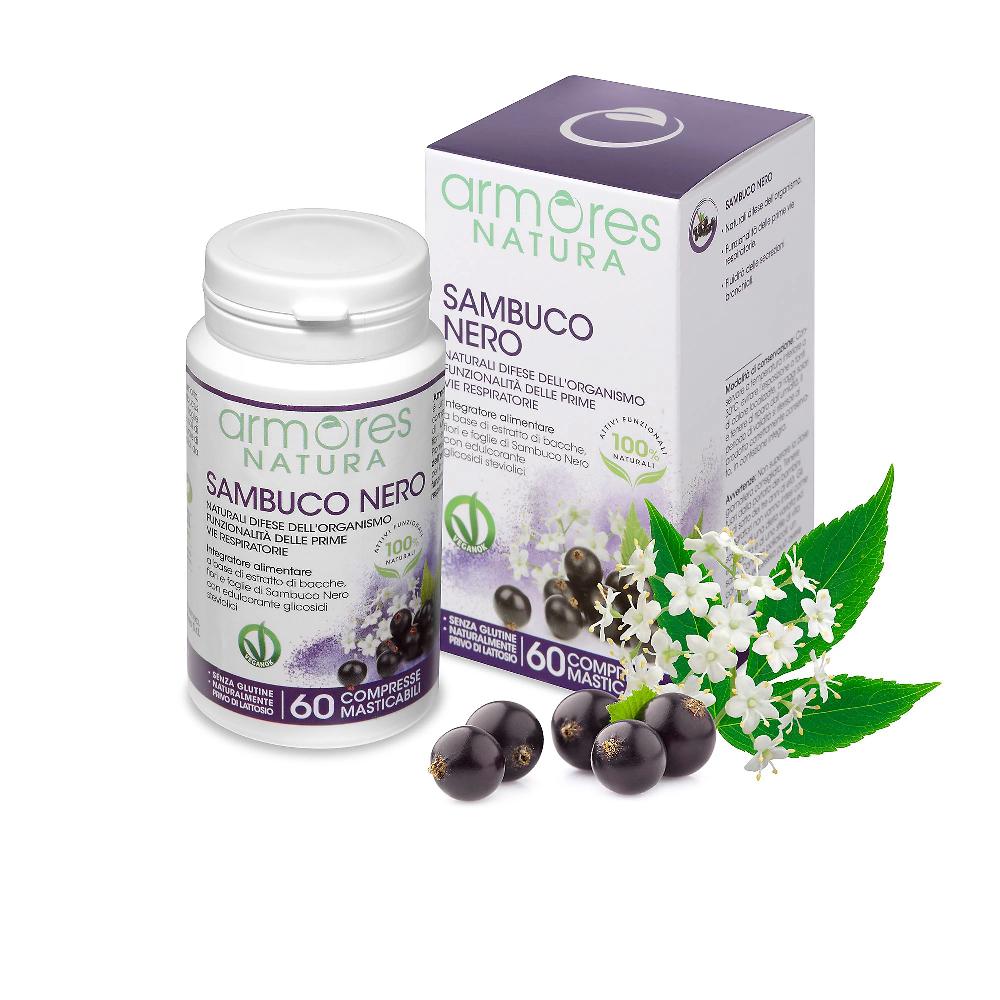QVC Armores Sambuco Nero Integratore alimentare (60 cp) Vendite Flash