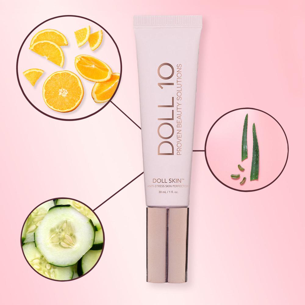 QVC Doll10 Kit make-up 5 pezzi: fondotinta blush cipria rosa mascara Soddisfazione Garantita