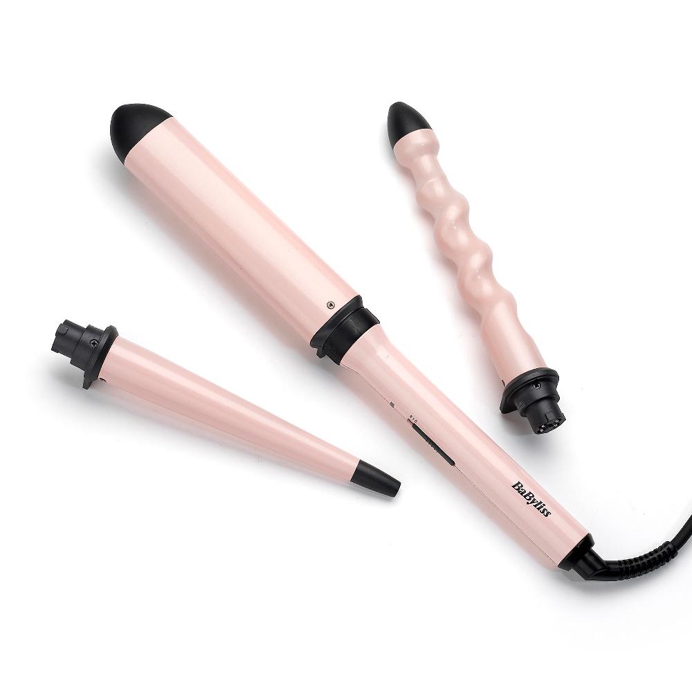QVC BaByliss Arricciacapelli Curl and Wave Trio rosa MS750E Moda