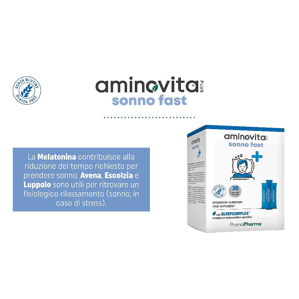 QVC PromoPharma Aminovita Sonno Fast integratore con melatonina (30 stick) Spedizione Gratuita