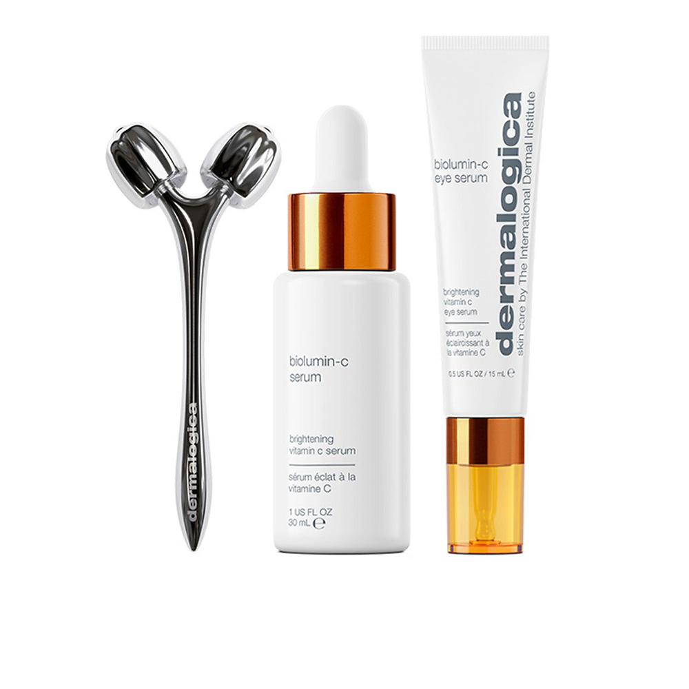QVC Dermalogica Brightening Kit: siero viso siero occhi e roller Vendita