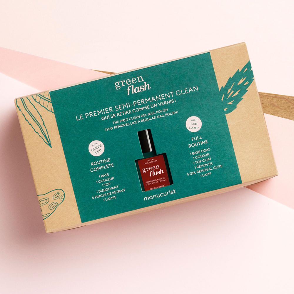 QVC MANUCURIST LED kit: lampada base e top coat smalto solvente pinze Offerta