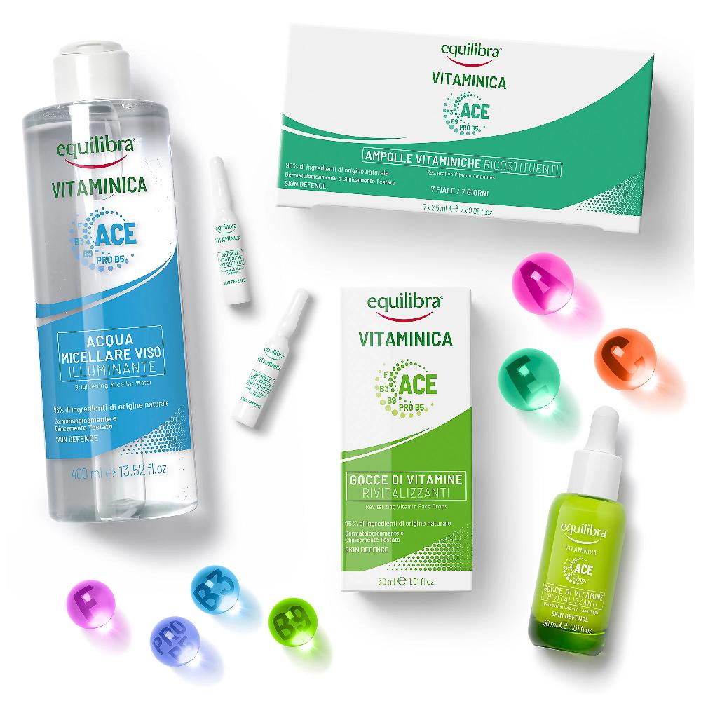 QVC Vitaminica Kit Acqua Micellare + Gocce di Vitamine + Ampolle di Siero Latest fashion