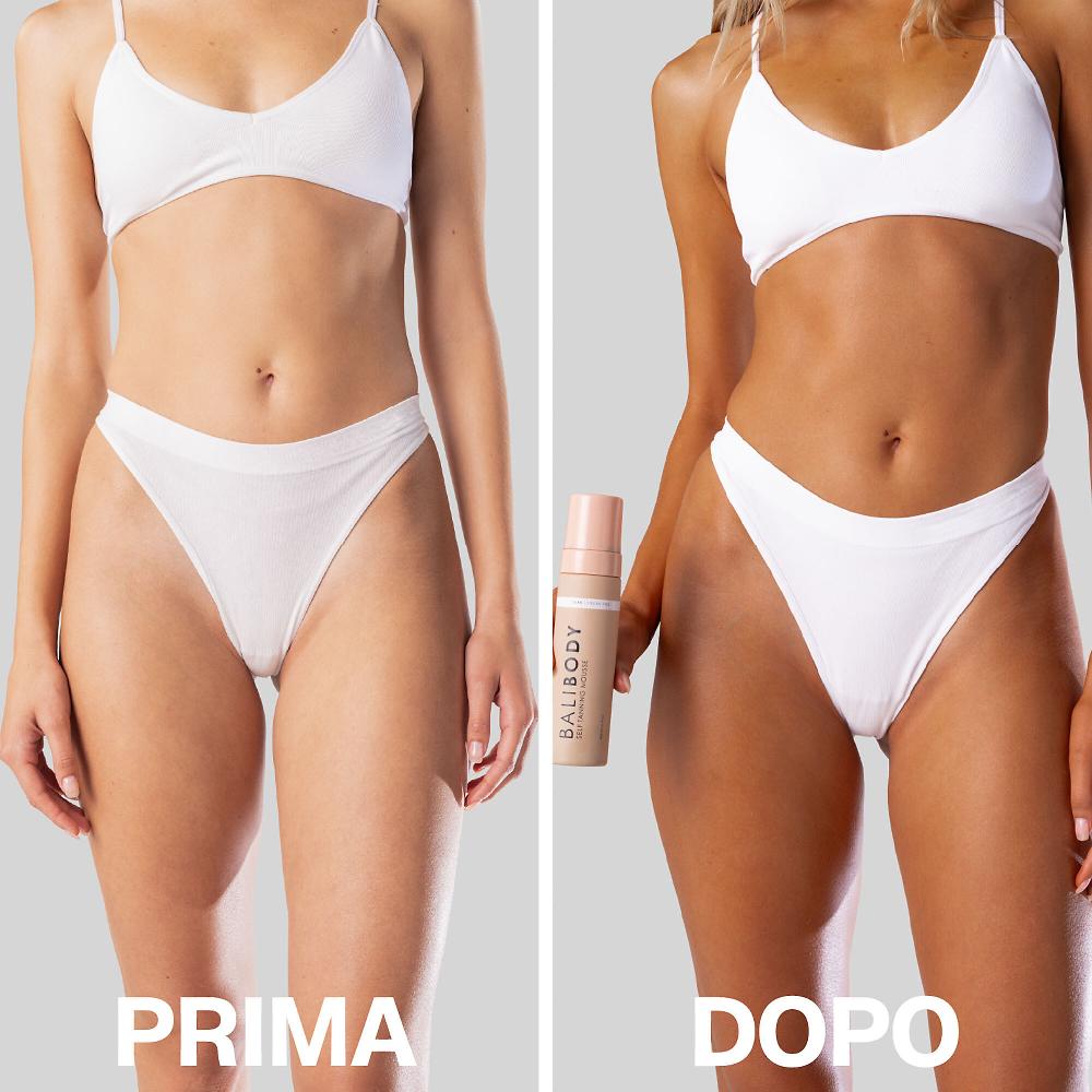 QVC Bali Body Mousse self tanning texture leggera + guanto vellutato In vendita