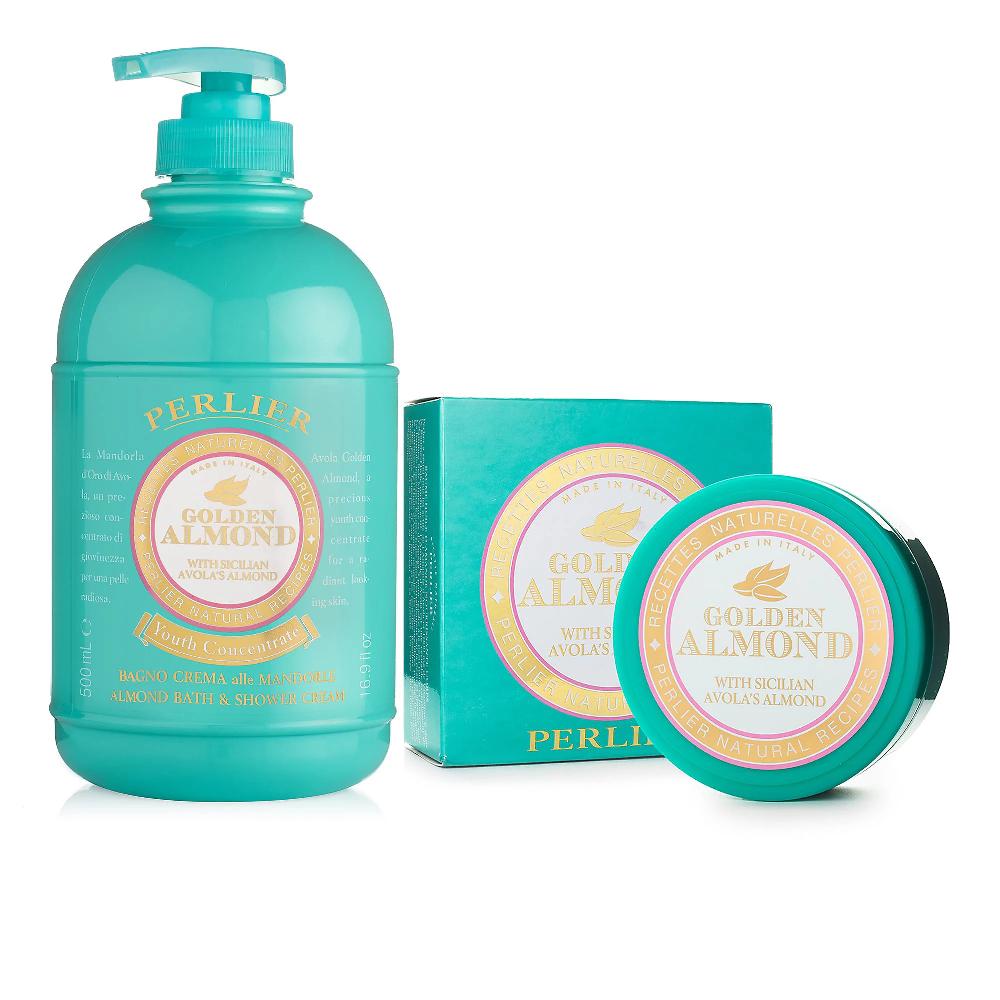 QVC Perlier Bagnoschiuma nutriente e balsamo olio Golden Almond Ultimo giorno