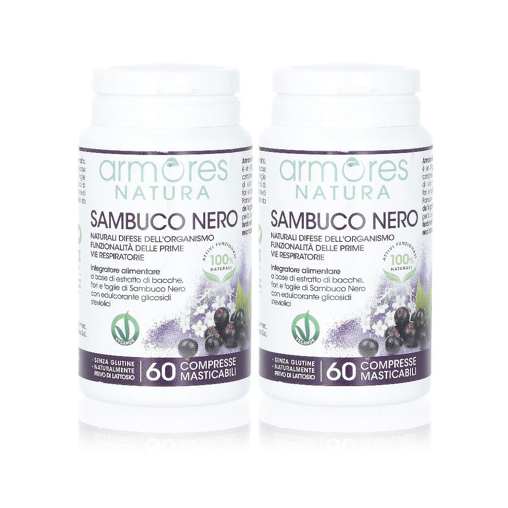 QVC Armores Sambuco Nero integrat. alimentare (2 x 60 compresse) Consegna Veloce