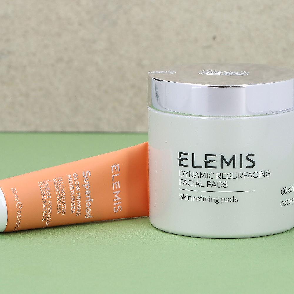 QVC Elemis 60 dischetti viso Dynamic Resurfacing e idratante Superfood Discount Store per i nuovi prodotti