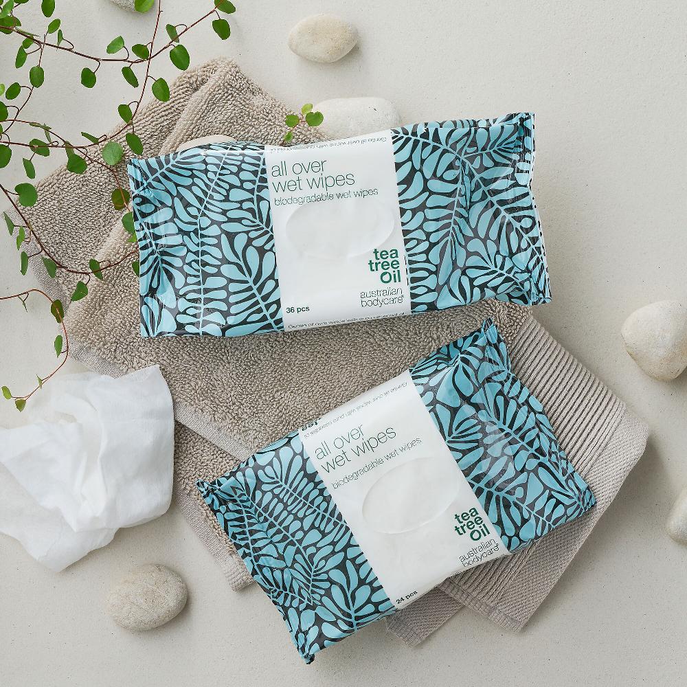 QVC Australian Bodycare 6 Confezioni salviette umidificate Tea Tree Prezzo Ridotto
