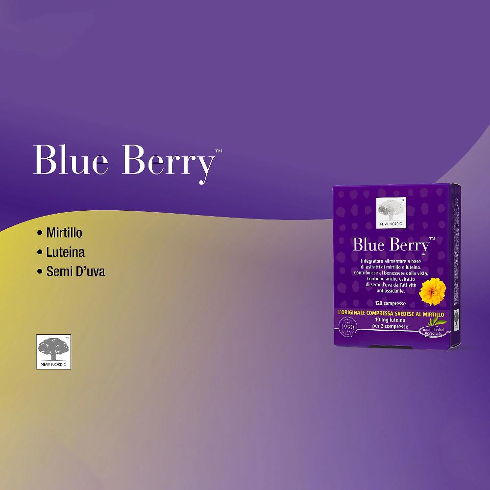 QVC New Nordic Blue Berry benessere vista Integratore alimentare (120cpr) Lightning offer