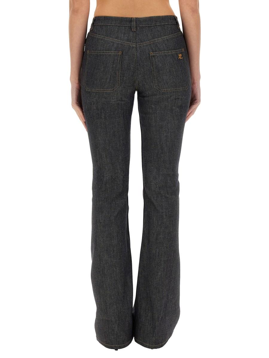COURREGES JEANS BOOTCUT IN DENIM DI COTONE Negozio