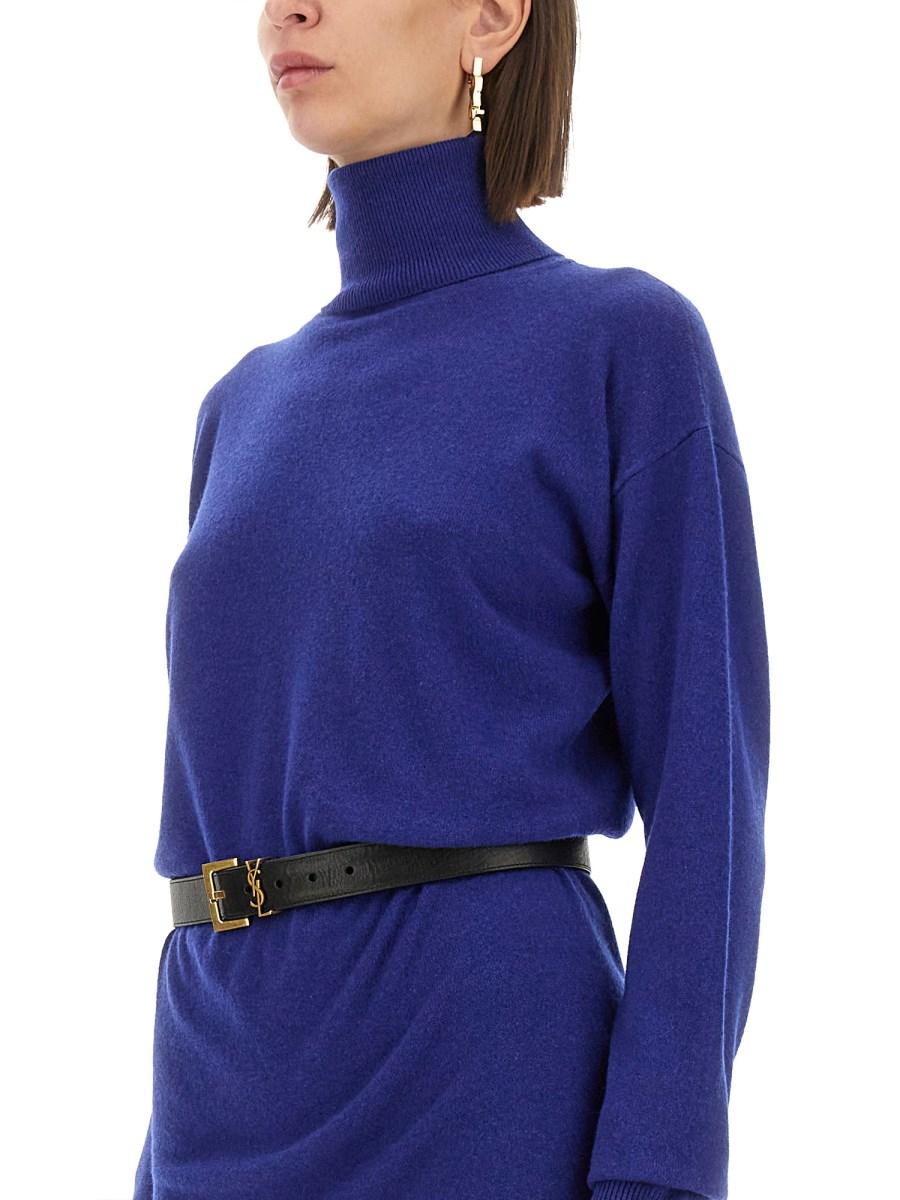 SAINT LAURENT PULLOVER IN CASHMERE CON GIARRETTIERA In Saldo