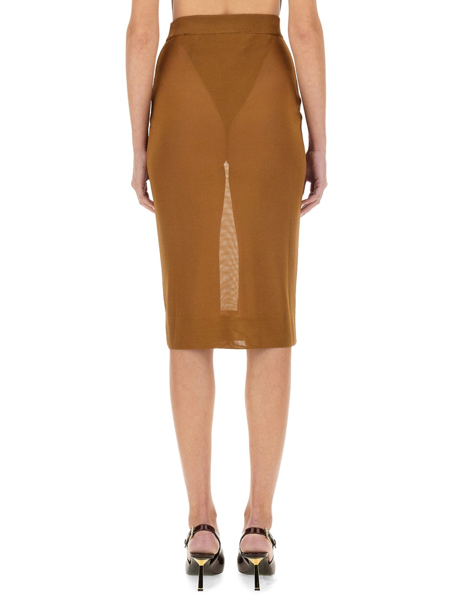 SAINT LAURENT GONNA A MATITA IN MAGLIA Moda