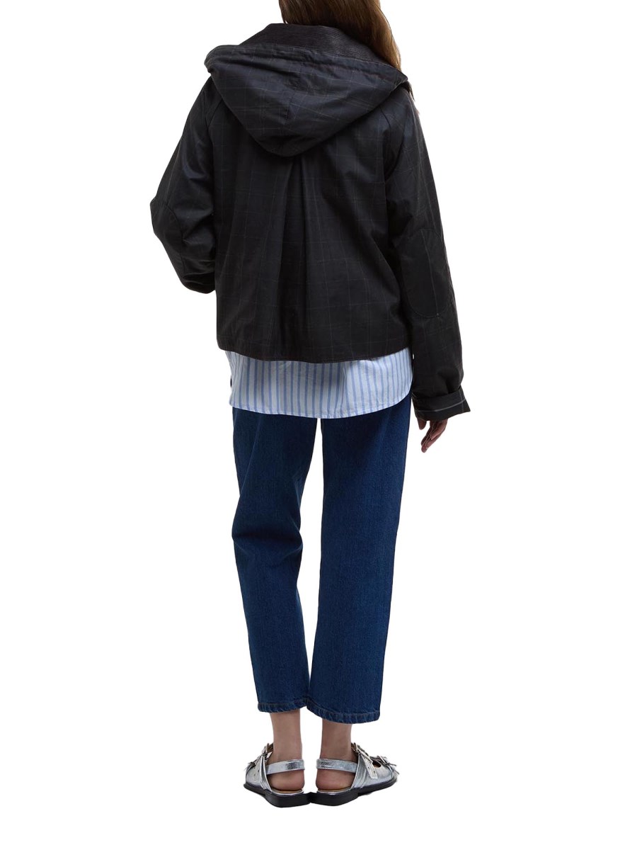 BARBOUR X GANNI ANORAK SMOCK BARBOUR X GANNI IN COTONE CERATO 2025