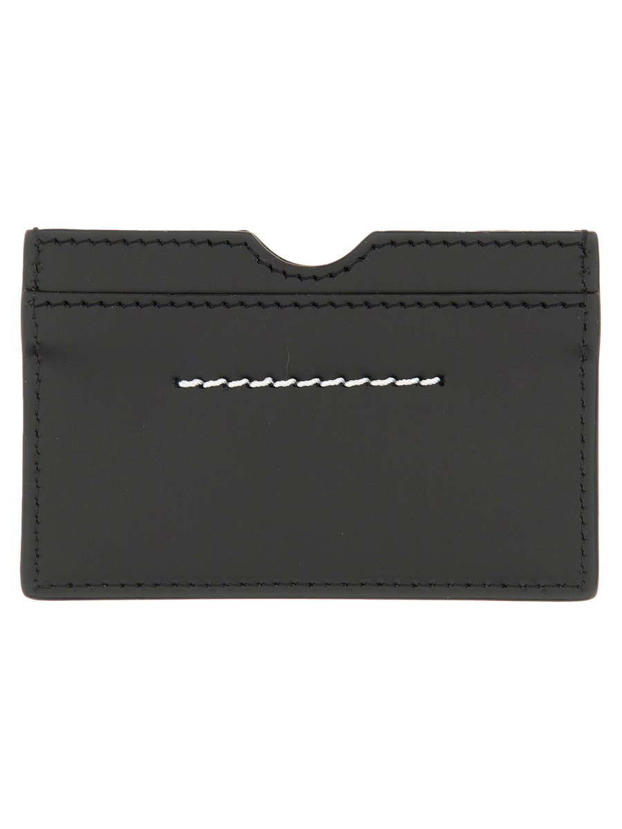 MM6 MAISON MARGIELA PORTACARTE IN PELLE CON LOGO Vendite Flash