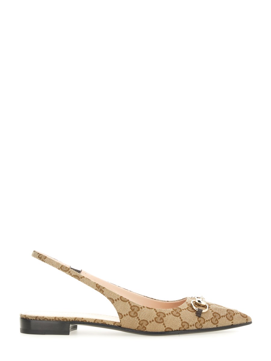 GUCCI BALLERINA SLINGBACK CON MORSETTO IN TESSUTO GG Novità
