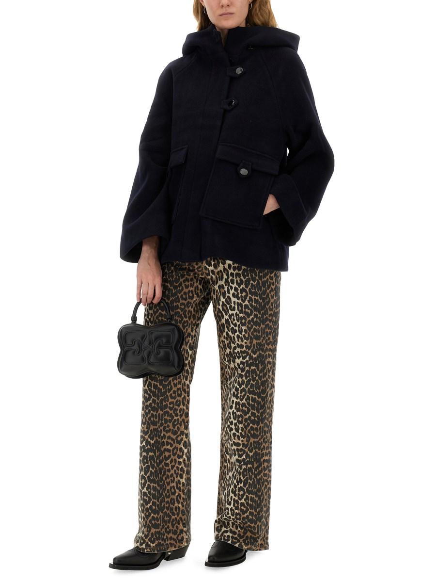 GANNI CAPPOTTO MIDI CON CAPPUCCIO Online