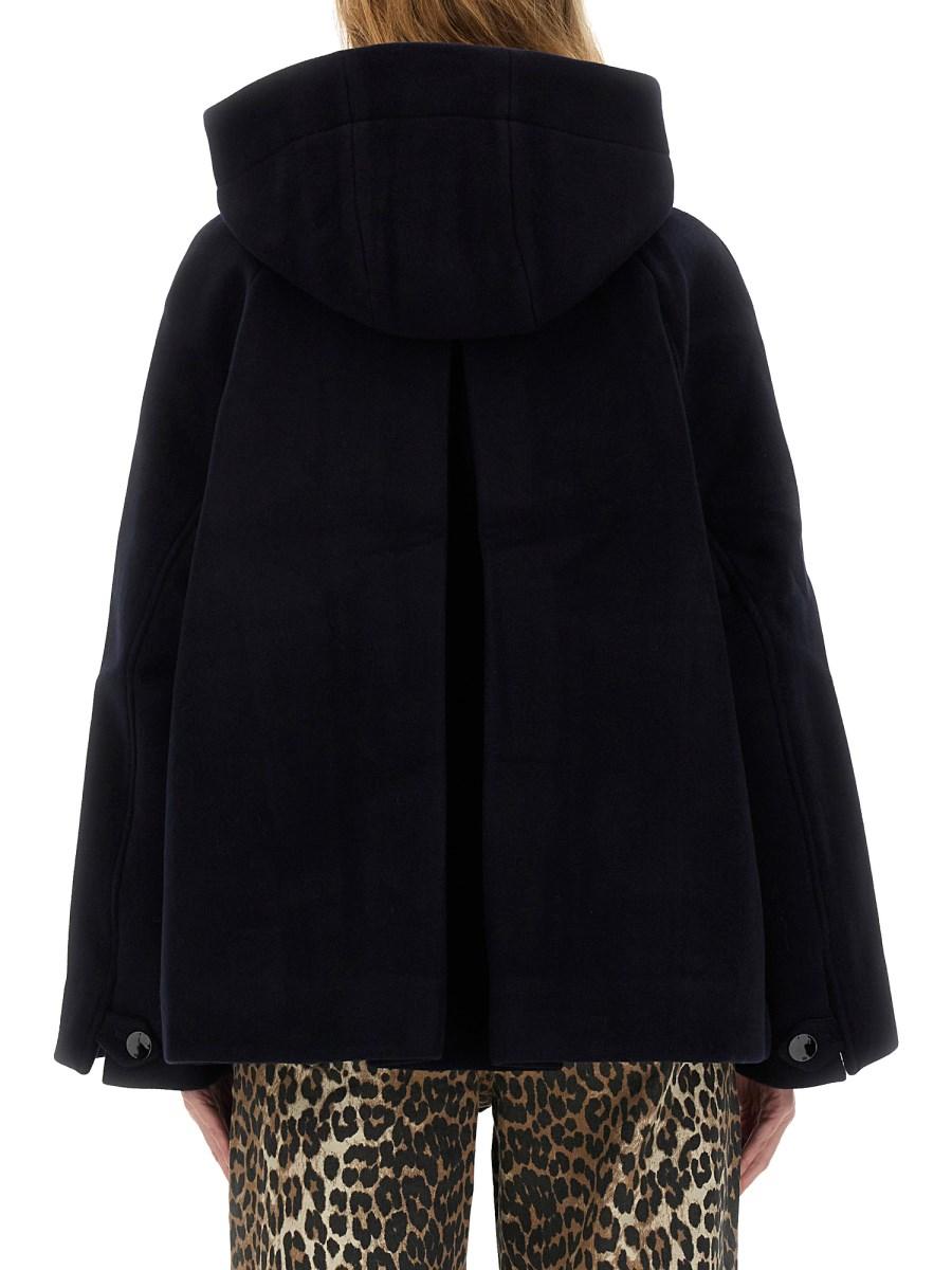 GANNI CAPPOTTO MIDI CON CAPPUCCIO Online