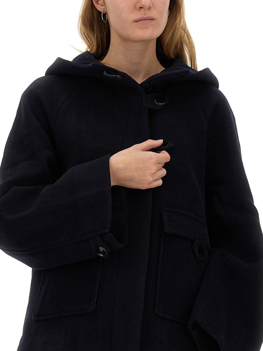 GANNI CAPPOTTO MIDI CON CAPPUCCIO Online