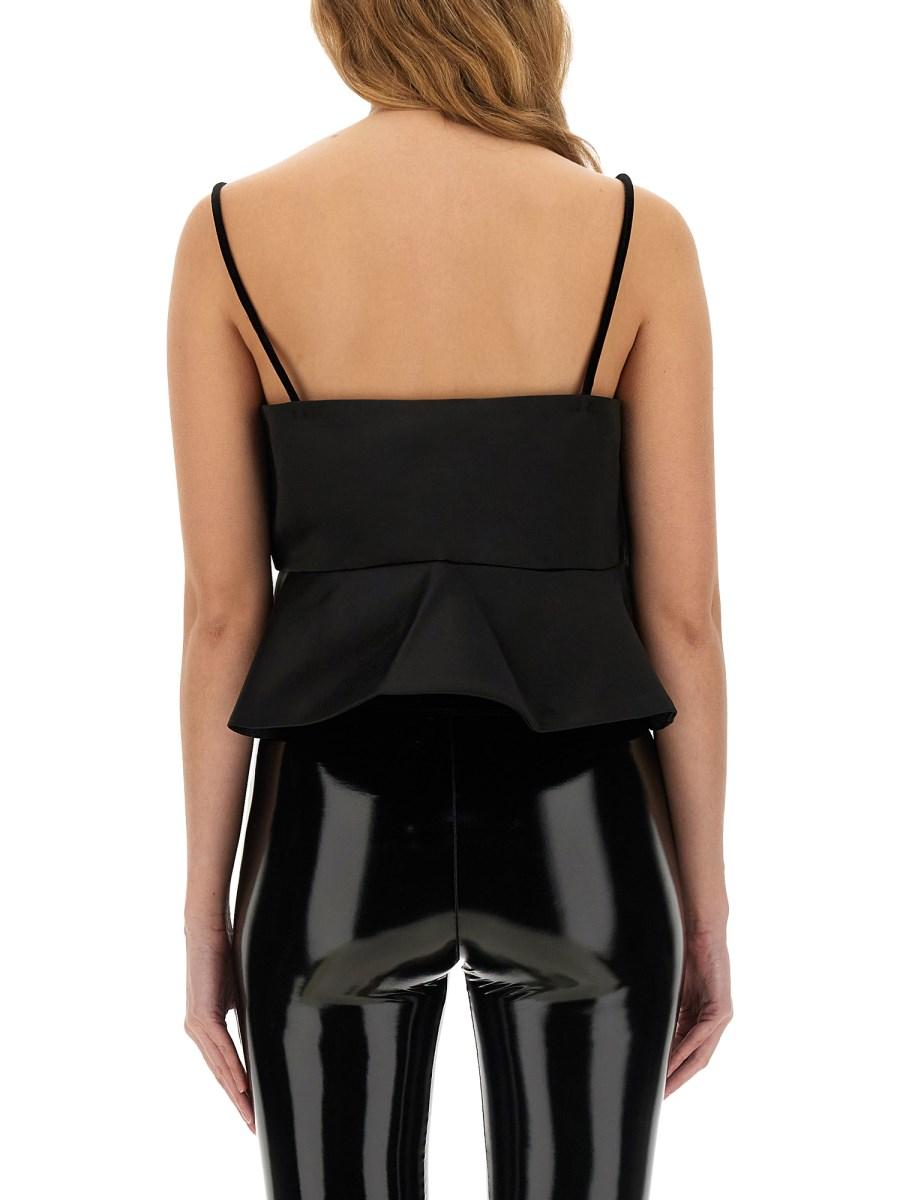 GANNI TOP IN RASO DUCHESSE Outlet
